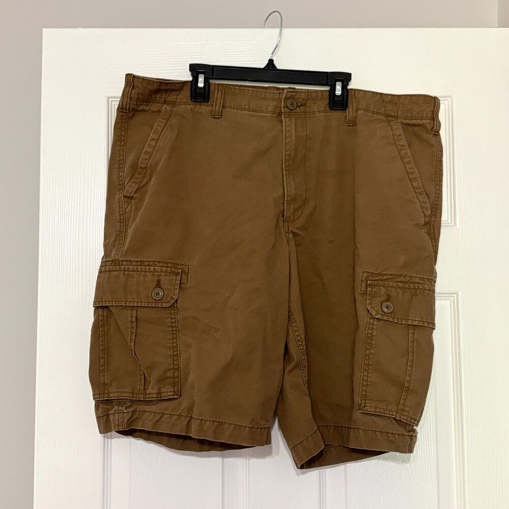Sonoma Cargo Shorts Mens Size 40 Tan Khaki Cotton Multi Pocket Casual